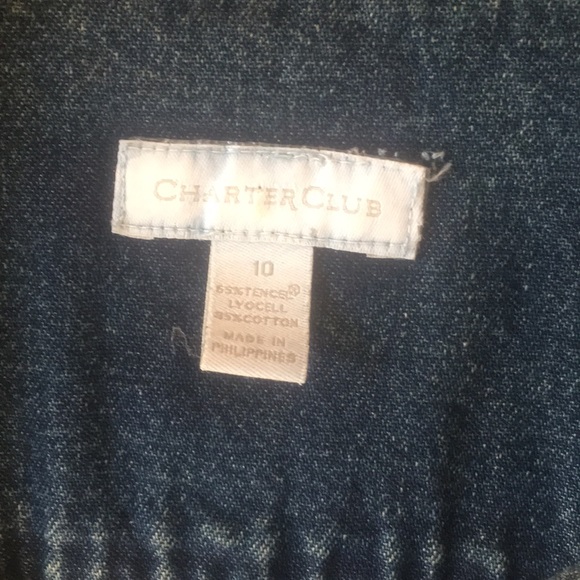 Charter Club Denim Blue Dress - Picture 2 of 2